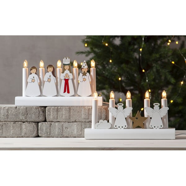 Бяла коледна светлинна украса Julia – Star Trading-image-2