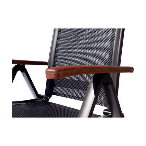 Черен метален градински стол Ass Comfort - Sun Garden-image-3