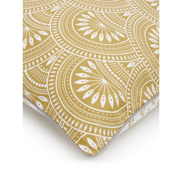 Жълто и бяло спално бельо от органичен памук 200x135 cm Tiara - Westwing Collection-image-1