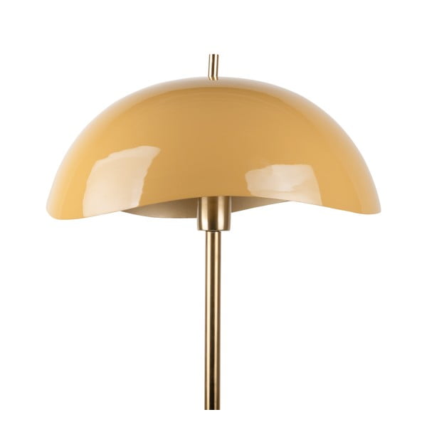 Подова лампа в златисто и цвят горчица с метален абажур (височина 154 cm) Waved – Leitmotiv-image-1