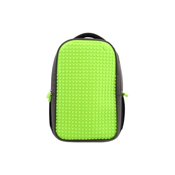 Ученическа раница Pixelbag сива/зелена - Pixel bags
