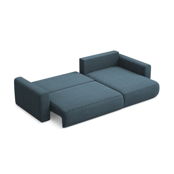 Син разтегателен ъглов диван с място за съхранение (десен ъгъл) Kapua – Makamii-image-4