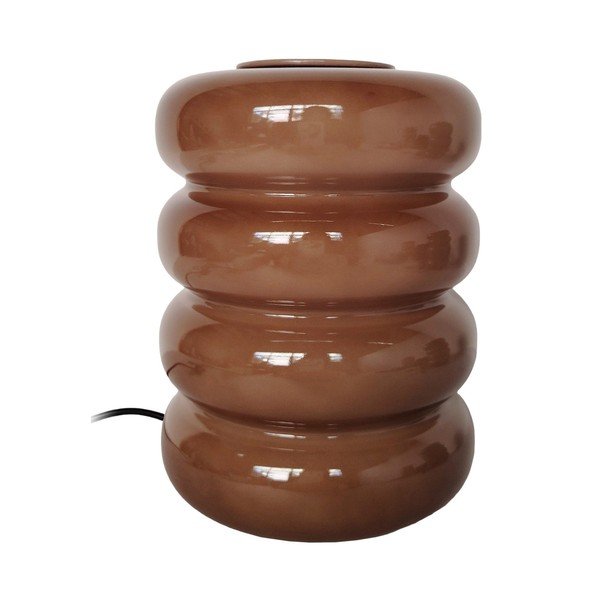 Кафява стъклена LED настолна лампа (височина 16,5 cm) Aro – Leitmotiv