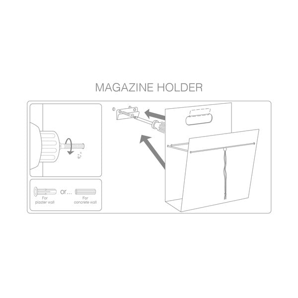 Стойка за списания от метал и еко кожа Nupo M – LIND DNA-image-1