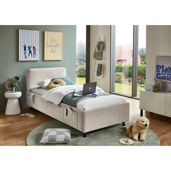 Бежово детско легло 90x200 cm без ламелно дъно Cosy – Meise Möbel-image-1