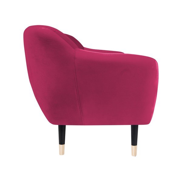 Růžová pohovka s černými nohami Mazzini Sofas Amelie, 158 cm-image-3