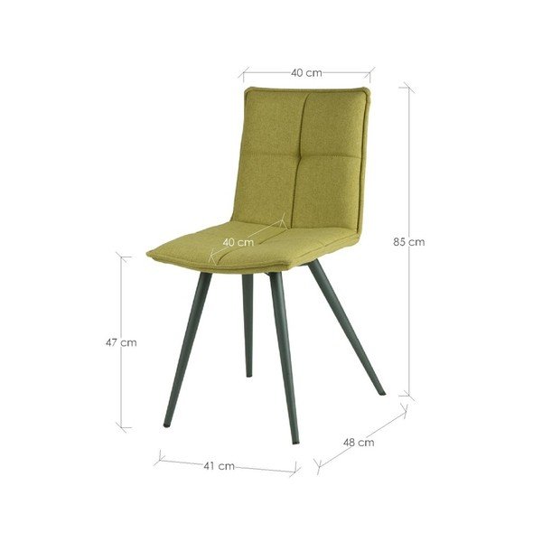 Sada 4 zelených jídelních židlí sømcasa Zoe-image-2