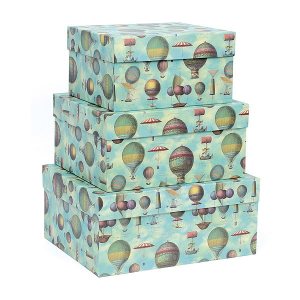 Подаръчни кутии в комплект от 3 броя броя Air Baloons - Kartos
