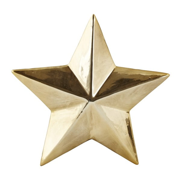 Декоративна звезда от керамика, златна, 3,5 см - KJ Collection