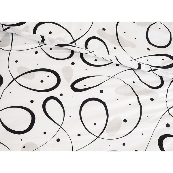 Черно-бяло крепирано спално бельо за единично легло 140x200 cm Top Class - B.E.S.-image-3