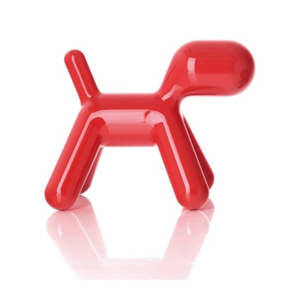 Stolička Puppy červená lesklá, 43 cm