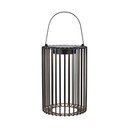Черен екстериорен LED фенер със соларен панел с USB (височина 54 cm) Cavia – Markslöjd