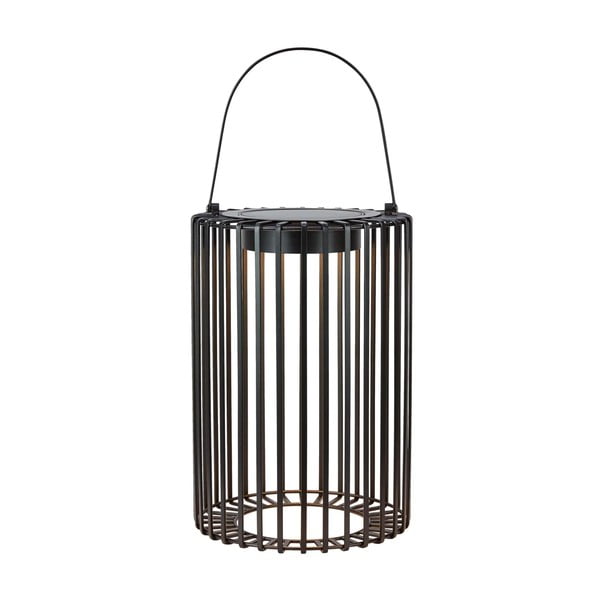 Черен екстериорен LED фенер със соларен панел с USB (височина 54 cm) Cavia – Markslöjd