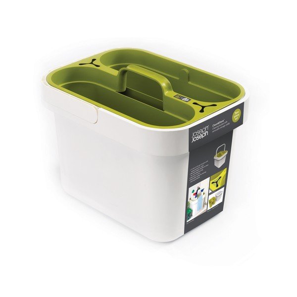 Kyblík na úklidové prostředky Clean&Store, bílý/zelený-image-4