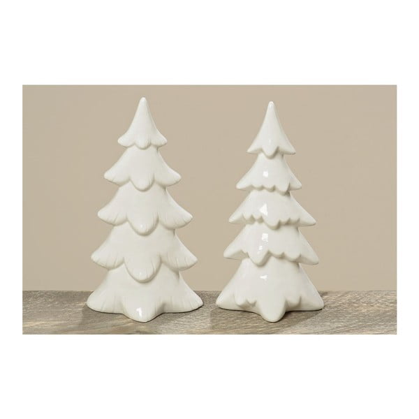 Sada 2 ks porcelánových stromečků Tree Winter, 22 cm