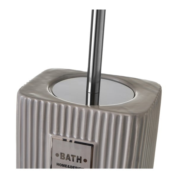 Сива керамична четка за тоалетна Griso - Casa Selección-image-3