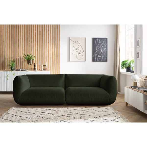Зелен велурен диван 260 cm Lecomte - Bobochic Paris-image-1