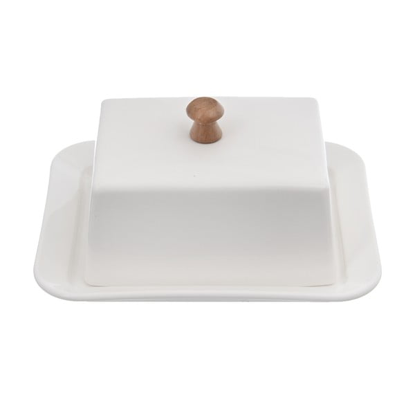 Бяла порцеланова кутия за масло Whiteline - Orion-image-2