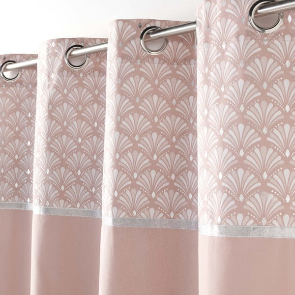 Светлорозово памучно перде 140x240 cm Artchic – douceur d'intérieur-image-1