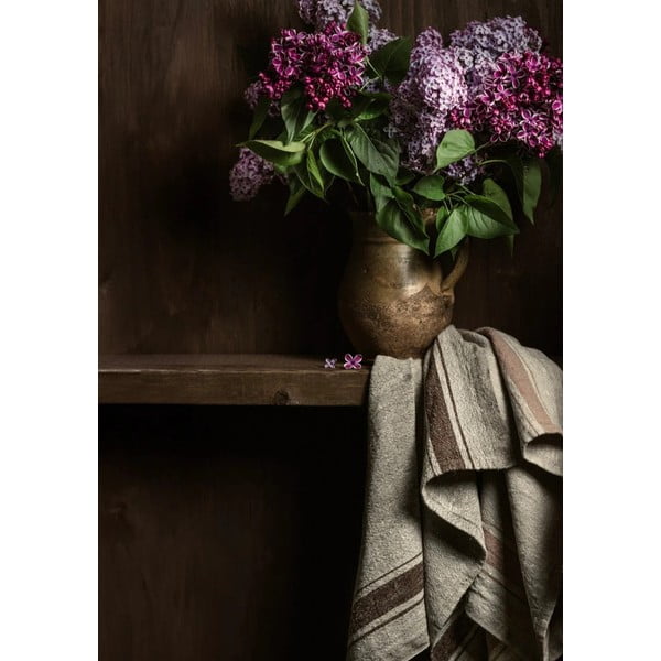 Ленена покривка 40x200 cm Beige Stripe Vintage – Linen Tales-image-1