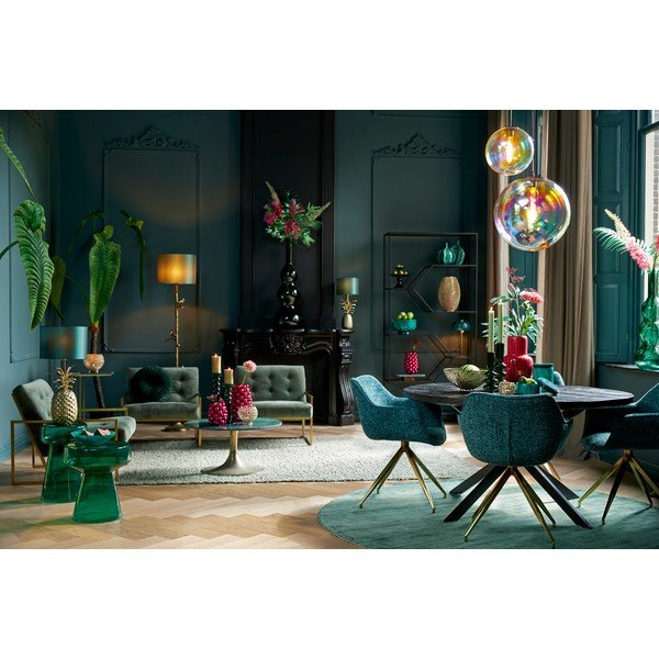 Висящо осветително тяло със стъклен абажур ø 48 cm Medina – Light & Living-image-4