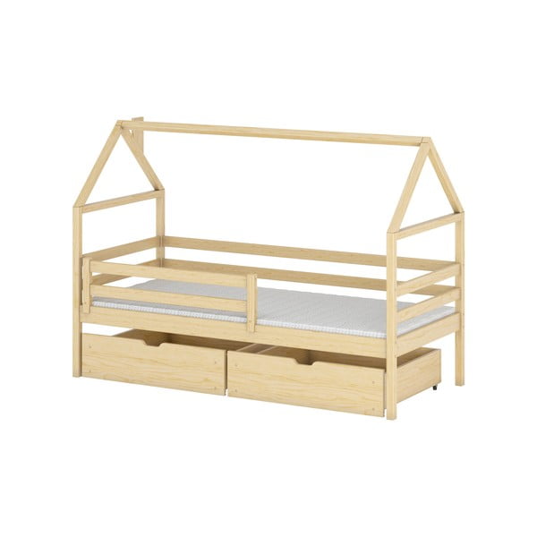 Детско легло от борова дървесина с място за съхранение 80x180 cm Aron - Lano Meble