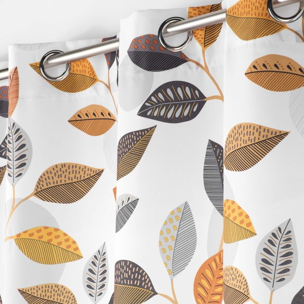 Завеса в жълт и бял цвят 140x280 cm Vahine – douceur d'intérieur-image-1