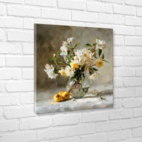 Печатна картина с включена рамка 70x70 cm Apple Flowers – Styler-image-3