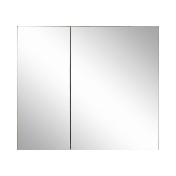 Стенен шкаф за баня с огледало от декор от дъб  в естествен цвят 80x70 cm Wisla – Støraa-image-1