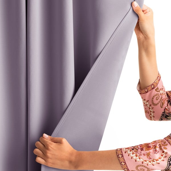 Сиво-розово затъмняващо перде 140x270 cm Kierra – Restilo-image-2