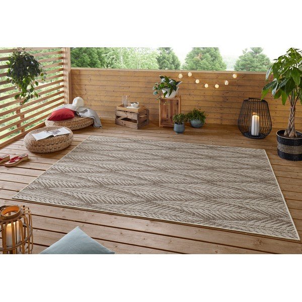Кафяв и бежов килим на открито , 200 x 290 cm Pella - NORTHRUGS-image-1
