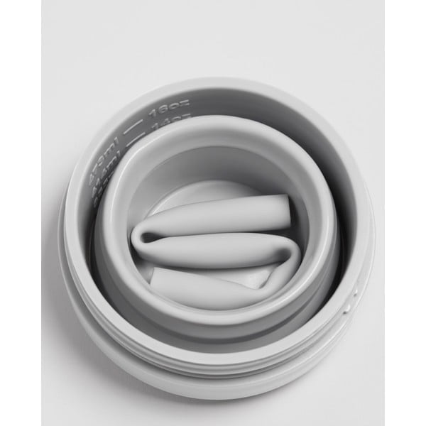 Сива сгъваема чаша за пътуване Cashmere, 470 ml Biggie - Stojo-image-3