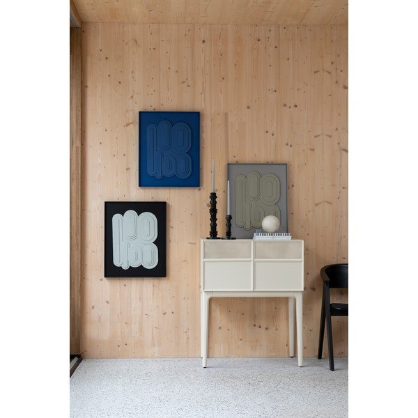 Кремав скрин от декор от дъб  80x100x45 cm June – Zuiver-image-1