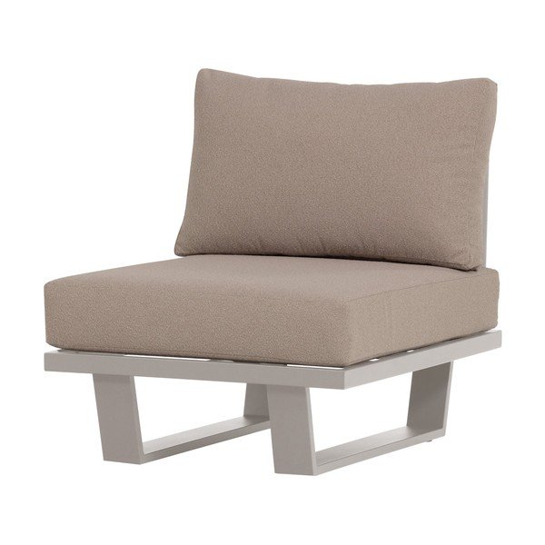 Сиво-бежов градински стол метален/подплатен Bear – WOOOD