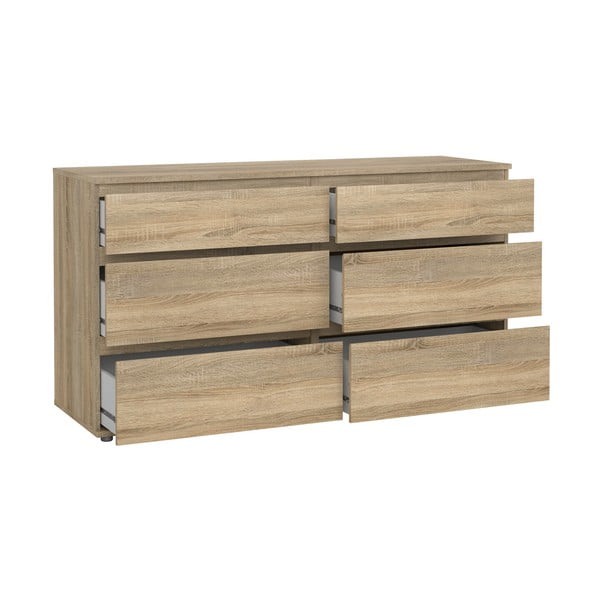 Нисък скрин от декор от дъб  естествен 153x84 cm Nova – Tvilum-image-3