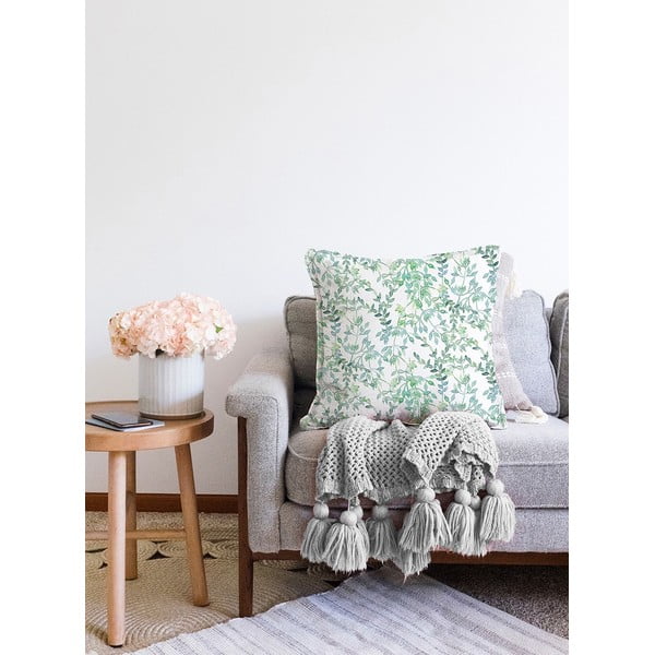 Бежово-зелена калъфка за възглавница от памучна смес Twiggy, 55 x 55 cm - Minimalist Cushion Covers-image-2