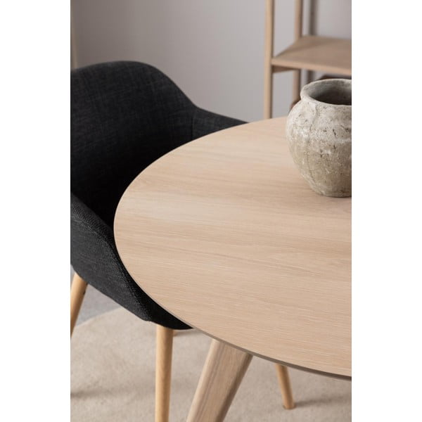 Кръгла трапезна маса с дъбов плот ø 100 cm Townsville – Actona-image-1