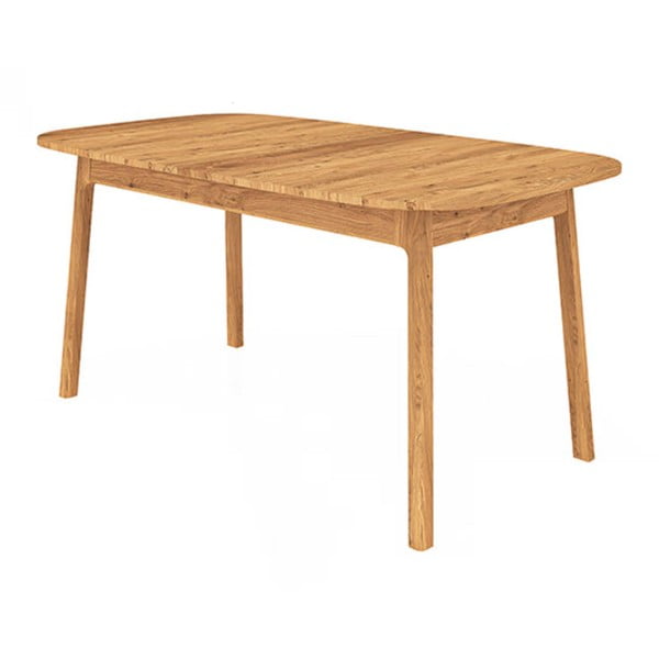 Сгъваема трапезна маса от масивен дъб в естествен цвят  100x120 cm Twig – The Beds