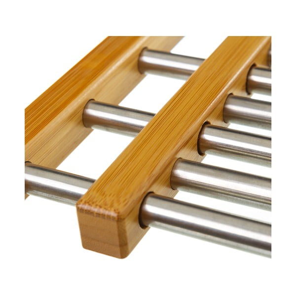 Регулируема бамбуково-стоманена подложка за горещи съдове- Casa Selección-image-2