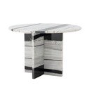 Черно-бял мраморна кръгла масичка за кафе ø 61 cm Rosito – Bloomingville