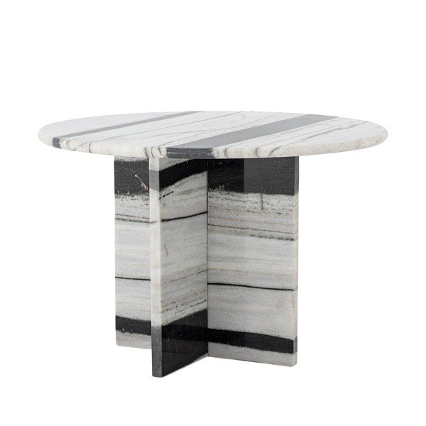 Черно-бял мраморна кръгла масичка за кафе ø 61 cm Rosito – Bloomingville