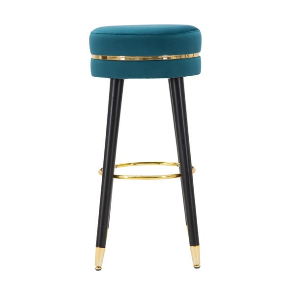 Тюркоазен тапициран бар стол (височина на седалката 74 cm) Paris – Mauro Ferretti-image-1