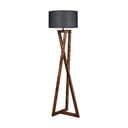 Черна/кафява подова лампа с текстилен абажур (височина 149 cm) Maçka – Opviq lights