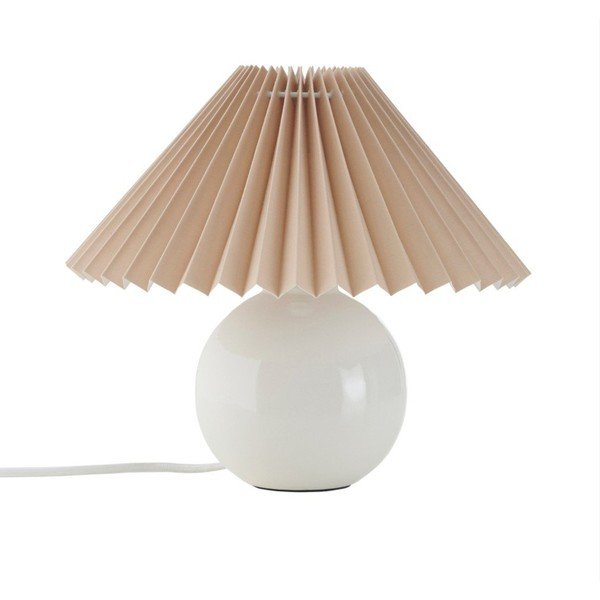 Бежова/кремава текстилна настолна лампа (височина 22 cm) Mimmi – Ellos Home