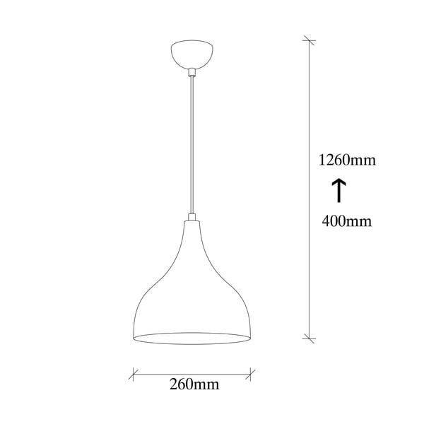 Черно и в меден цвят висящо осветително тяло ø 26 cm Sağlam – Opviq lights-image-4