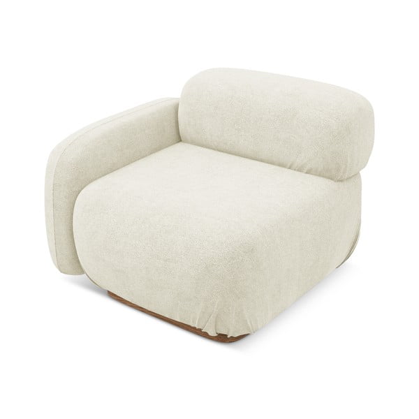 Кремав модул за диван от букле (ляв ъгъл) Ailani – Makamii-image-1