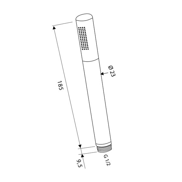 Месингова душ глава в златист цвят ø 2 cm – Sapho-image-1