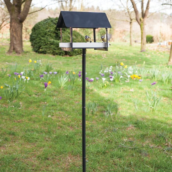 Антрацитна метална къщичка за птици с мирис, височина 126 см - Esschert Design-image-3