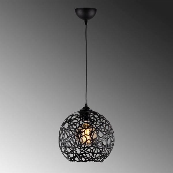 Черно висящо осветително тяло ø 25 cm Fellini – Opviq lights-image-2
