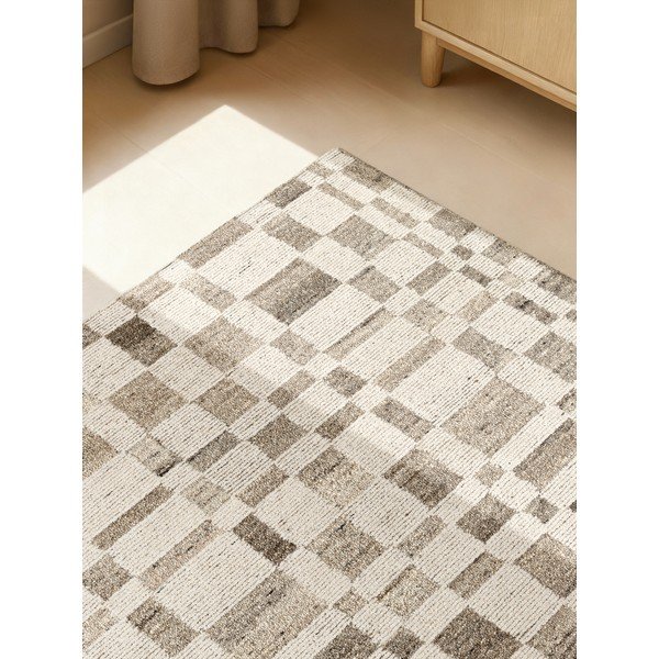 Кремав ръчно изработен вълнен килим 200x300 cm Boho 1.0 Structa – Vikosa-image-3